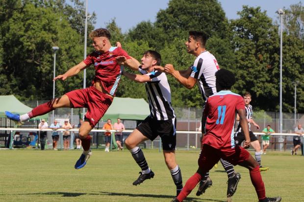 Action from Barnton's win at Cheadle Heath Nomads. Picture: Mark Torbitt