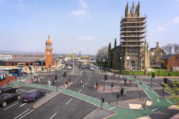 The Bolton News: CYCLOPS junction at Trinity Way and Newport Street The Bolton News: CYCLOPS junction at Trinity Way and Newport Street
