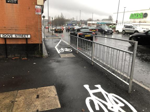 The Bolton News: A Bolton council spokesperson said: 'Unfortunately, because of the land available it is not possible to provide fully segregated cycleways at this junction ' The Bolton News: A Bolton council spokesperson said: 'Unfortunately, because of the land available it is not possible to provide fully segregated cycleways at this junction '