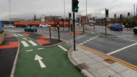 The Bolton News: A cyclops junction going from Manchester Way onto Trinity Street The Bolton News: A cyclops junction going from Manchester Way onto Trinity Street