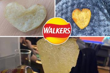 Walkers crisps heart shaped challenge: The best UK entries