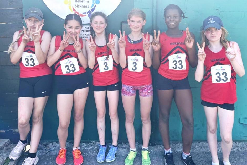 Junior Horwich Harriers shine at the YDL meet in Bury 