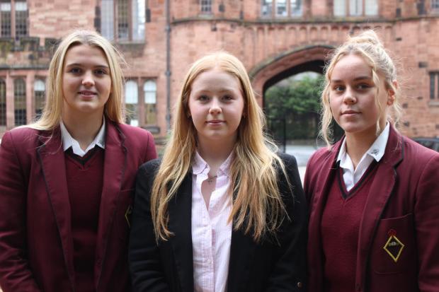 The trio from Bolton School who have been selected for the GB water polo under-19s squad