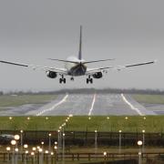 A Ryanair 737 landing on the main runway at Prestwick Airport. The airport has published a draft master plan which outlines passenger and freight growth forecasts..