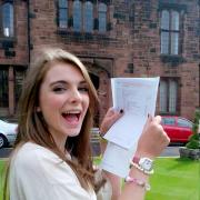 Lydia Brian, aged 15, who gained 10 A stars and 1 A in her GCSE results at Bolton School Girls' Division.