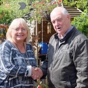 Debbie Newall being welcomed into the Lib Dem Group by Group Leader Councillor Roger Hayes
