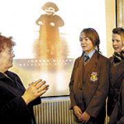 lessons to learn: Holocaust survivor Joanna Millan talks to Thornleigh pupils, from left, Chandler Hamer, Harriet Spence and Taylor Waite
