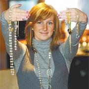 SMART DESIGNS: Rachel Hutchinson with some of her jewellery