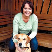 SOLACE: Katy Quinn with her labrador, Charlie. Mrs Quinn and her husband, Andy, are still hoping for a baby