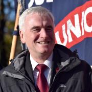John McDonnell talks at the Trades and District Council 150 year celebration at Queen's Park, Bolton..
