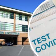 Royal Bolton Hospital and a coronavirus test