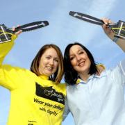 Yellow campaign: Marie Curie community fundraiser Hannah Taylor, left, and Marie Curie nurse Sue Irwin, launch this year’s Great Daffodil Appeal