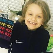Jordan Banks who died after being struck by lightning in Blackpool on Tuesday. The nine year old left sweets and chocolates on police cars to cheer up officers in January during lockdown.