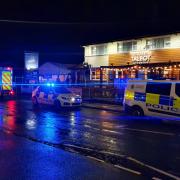 Lancashire police at The Talbot in Euxton. Photo credit: Chorley Police / Facebook