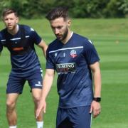 Josh Sheehan in training for Wanderers. Pic from BWFC.