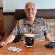 WELCOME: Long-serving customer Gordon Williams at The Cart and Horses in Astley