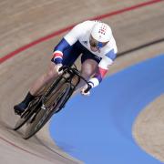 Jason Kenny in action during the individual sprint