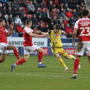 George Thomason goes for goal as Wanderers are beaten 2-1 at Rotherham