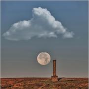 TRANSITION: Peel Tower set against a moon backdrop. PICTURES: Lee Mansfield Photography