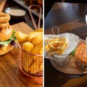 Burgers served at (left) Tribez Steak & Grill and (left) Henighans EAT & DRINK (Tripadvisor/Canva)