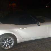 The Mazda was found with false number plates attached