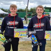 Luke and Josh Holdsworth after coming 8th and 6th place in the 2WD competition