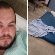Timothy Pope was forced to sleep on the floor for 26 hours