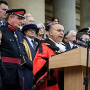 Mayor, Cllr Akhtar Zaman, speaking during the ceremony