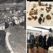Artefacts from the grounds where Hulton Hall once stood were shown to the public on Sunday