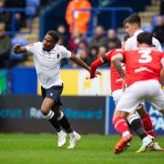 Dapo Afolayan in action for Wanderers against Barnsley in the FA Cup