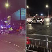 The crash at the junction of Blackburn Road, Crompton Way and Moss Bank Way in Astley Bridge