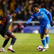 Dapo Afolayan in action for Wanderers against Lincoln City