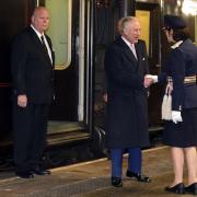 King Charles used the royal train for the first time as monarch today as he arrived in Manchester