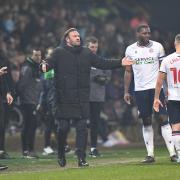 Dion Charles walks off after his red card against Forest Green