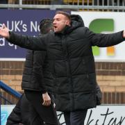 Ian Evatt appeals for a foul in his side's 1-0 defeat against Wycombe