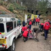 Bolton Mountain Rescue Team helped take the boy up to the bridge