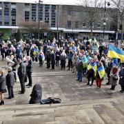 Poignant service to mark anniversary of invasion of Ukraine. Picture by Henry Lisowski
