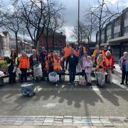 Radcliffe Litter Pickers and businesses team up to clean up
