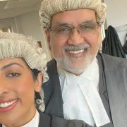 Simran Garcha, with dad Sukhdev Garcha at Bolton Crown Court