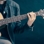 Stock image of a guitarist