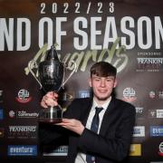 Conor Bradley wins the Bolton Wanderers Player of the Year award