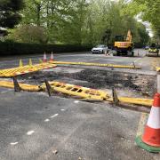 The roadworks on Chorley New Road