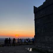 Summer Solstice sunset as viewed from Rivington Pike