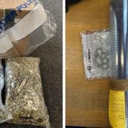 The items were found in a police raid