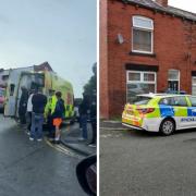 Two areas of Bolton saw an emergency services response this evening