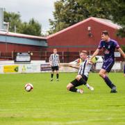 Action from Atherton Colls’ home defeat to Witton Albion on Saturday. Picture by David Featherstone