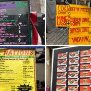 A selection of menus at the fest