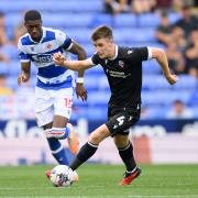 George Thomason in action for Wanderers against Reading