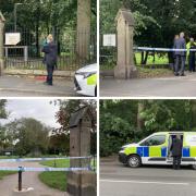 Man, 42, dies after park taped off for period of time