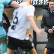 Ian Evatt screams instruction during Wanderers' 1-0 win at Port Vale